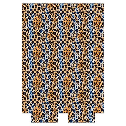 Blue Brown Leopard Automatic Folding Umbrella with Case (Large) from ArtsNow.com Case