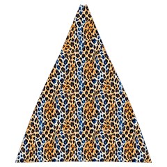 Blue Brown Leopard Automatic Folding Umbrella with Case (Medium) from ArtsNow.com 17.22 x19.95  Umbrella - 2