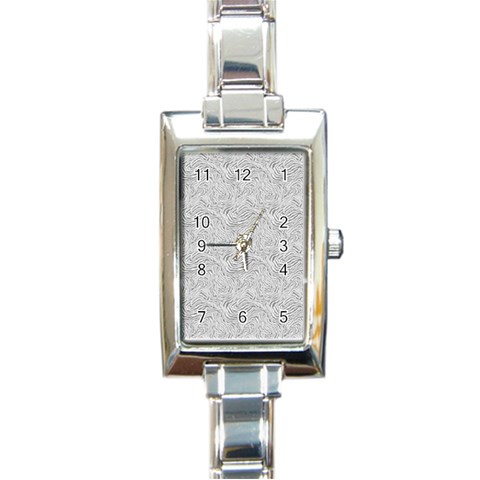 Light Grey Snake Rectangle Italian Charm Watch from ArtsNow.com Front