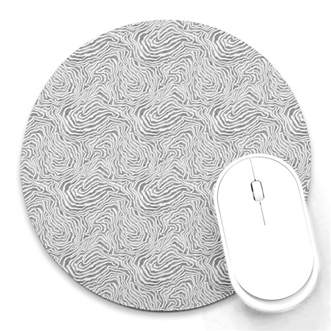 Light Grey Snake Round Mousepad from ArtsNow.com Front