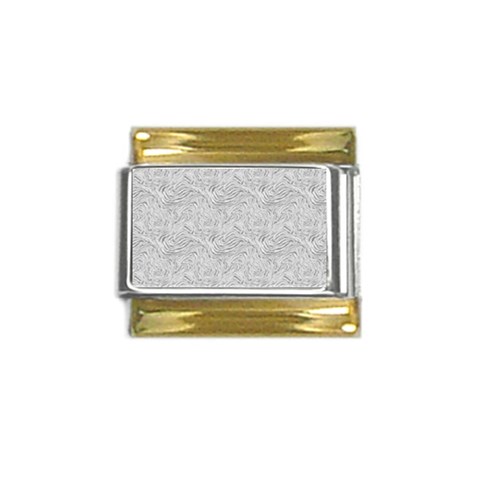 Light Grey Snake Gold Trim Italian Charm (9mm) from ArtsNow.com Front