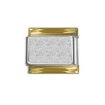Light Grey Snake Gold Trim Italian Charm (9mm)