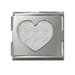 Light Grey Snake Mega Link Heart Italian Charm (18mm)
