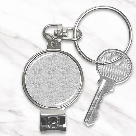 Light Grey Snake Nail Clippers Key Chain from ArtsNow.com Front