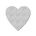 Light Grey Snake Heart Magnet