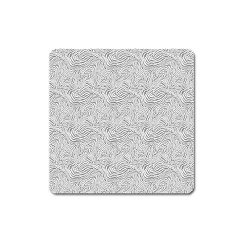 Light Grey Snake Square Magnet from ArtsNow.com Front