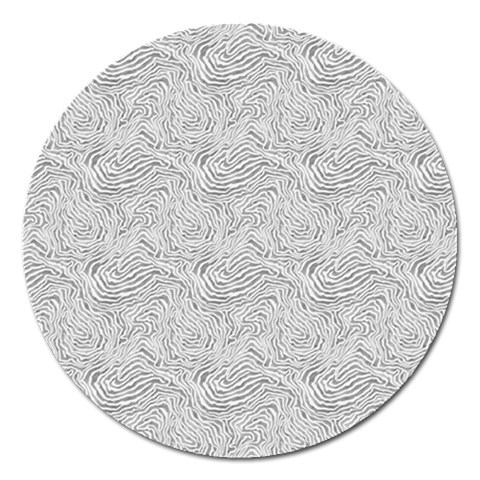 Light Grey Snake Magnet 5  (Round) from ArtsNow.com Front