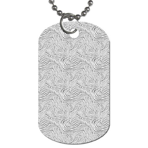 Light Grey Snake Dog Tag (One Side) from ArtsNow.com Front