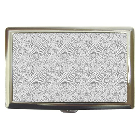 Light Grey Snake Cigarette Money Case from ArtsNow.com Front