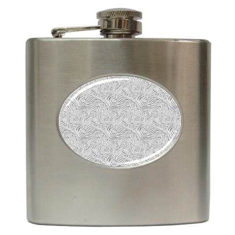 Light Grey Snake Hip Flask (6 oz) from ArtsNow.com Front