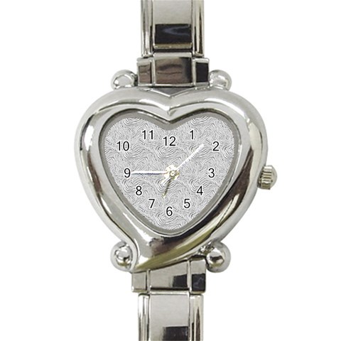 Light Grey Snake Heart Italian Charm Watch from ArtsNow.com Front