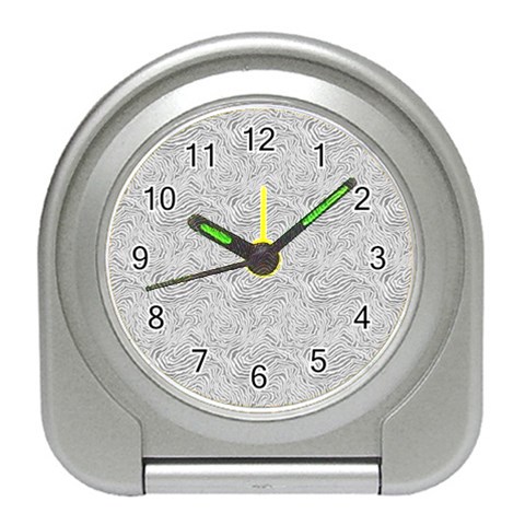 Light Grey Snake Travel Alarm Clock from ArtsNow.com Front