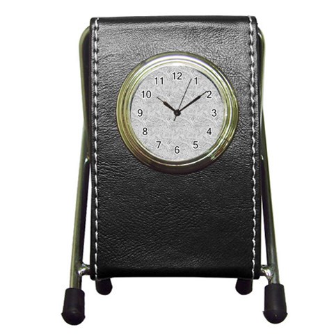 Light Grey Snake Pen Holder Desk Clock from ArtsNow.com Front
