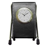 Light Grey Snake Pen Holder Desk Clock
