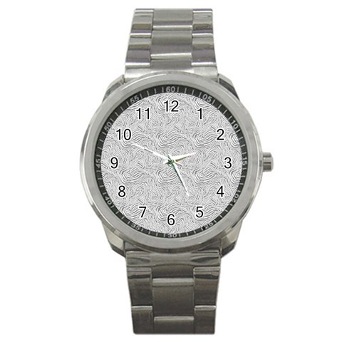 Light Grey Snake Sport Metal Watch from ArtsNow.com Front