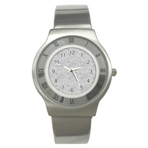 Light Grey Snake Stainless Steel Watch from ArtsNow.com Front