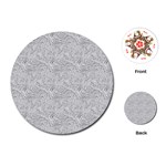 Light Grey Snake Playing Cards Single Design (Round)