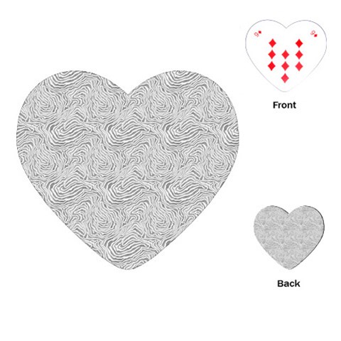 Light Grey Snake Playing Cards Single Design (Heart) from ArtsNow.com Front