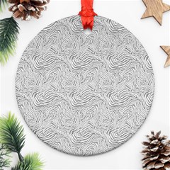 Light Grey Snake Round Ornament (Two Sides) from ArtsNow.com Front