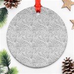 Light Grey Snake Round Ornament (Two Sides)