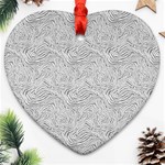 Light Grey Snake Heart Ornament (Two Sides)