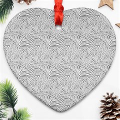 Light Grey Snake Heart Ornament (Two Sides) from ArtsNow.com Back