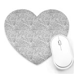 Light Grey Snake Heart Mousepad