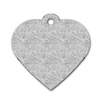 Light Grey Snake Dog Tag Heart (Two Sides)