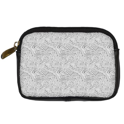 Light Grey Snake Digital Camera Leather Case from ArtsNow.com Front