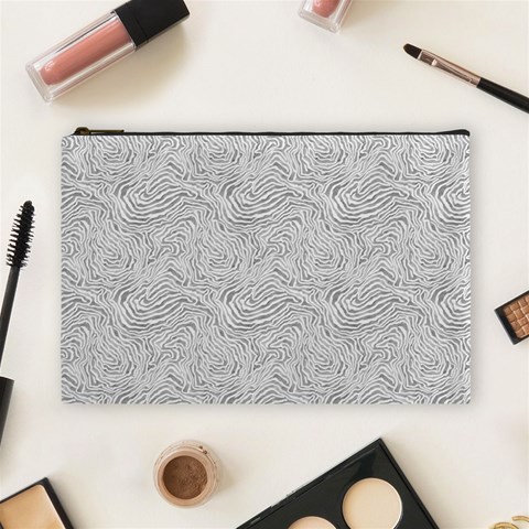 Light Grey Snake Cosmetic Bag (Large) from ArtsNow.com Front
