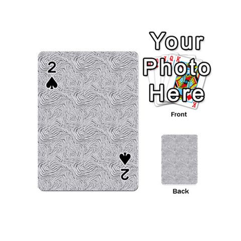 Light Grey Snake Playing Cards 54 Designs (Mini) from ArtsNow.com Front - Spade2