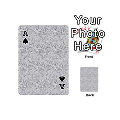Ace Light Grey Snake Playing Cards 54 Designs (Mini) from ArtsNow.com Front - SpadeA