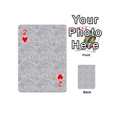 Light Grey Snake Playing Cards 54 Designs (Mini) from ArtsNow.com Front - Heart2