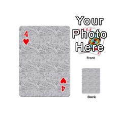 Light Grey Snake Playing Cards 54 Designs (Mini) from ArtsNow.com Front - Heart4