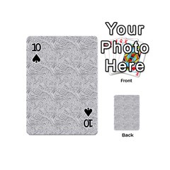 Light Grey Snake Playing Cards 54 Designs (Mini) from ArtsNow.com Front - Spade10