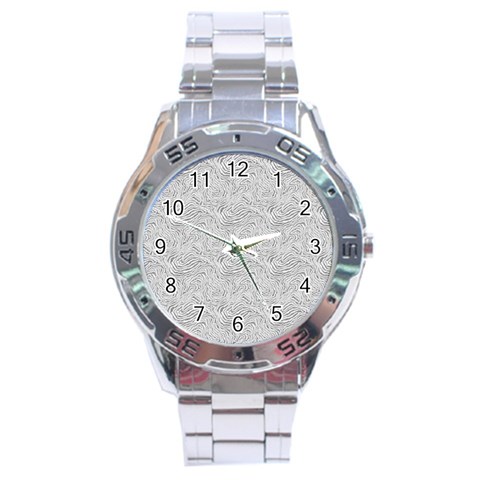 Light Grey Snake Stainless Steel Analogue Watch from ArtsNow.com Front