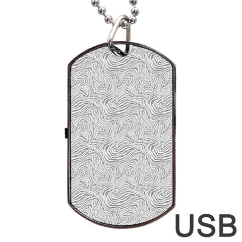 Light Grey Snake Dog Tag USB Flash (Two Sides) from ArtsNow.com Front