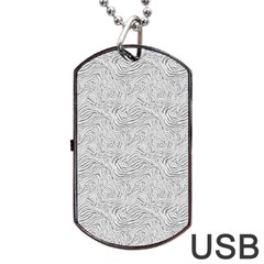 Light Grey Snake Dog Tag USB Flash (Two Sides) from ArtsNow.com Front
