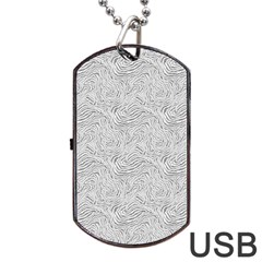 Light Grey Snake Dog Tag USB Flash (Two Sides) from ArtsNow.com Back