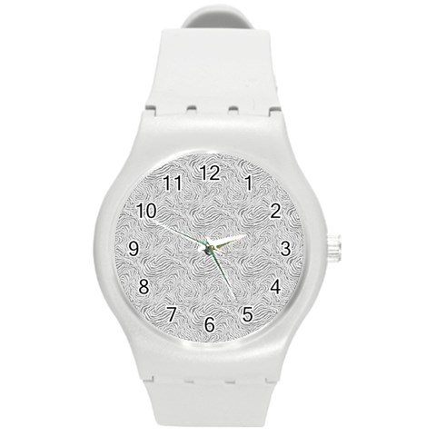 Light Grey Snake Round Plastic Sport Watch (M) from ArtsNow.com Front