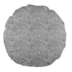 Light Grey Snake Large 18  Premium Round Cushions from ArtsNow.com Front