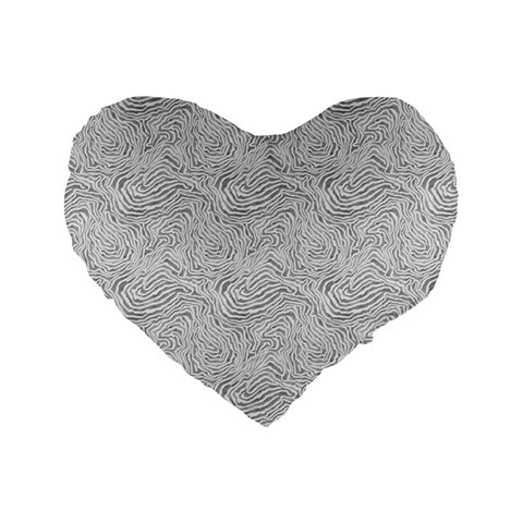 Light Grey Snake Standard 16  Premium Heart Shape Cushions from ArtsNow.com Front