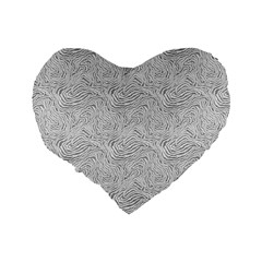 Light Grey Snake Standard 16  Premium Heart Shape Cushions from ArtsNow.com Back