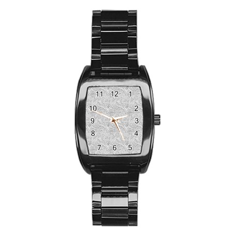 Light Grey Snake Stainless Steel Barrel Watch from ArtsNow.com Front