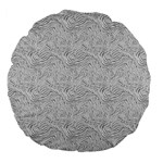 Light Grey Snake Large 18  Premium Flano Round Cushions