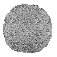 Light Grey Snake Large 18  Premium Flano Round Cushions from ArtsNow.com Back
