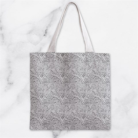 Light Grey Snake Zipper Grocery Tote Bag from ArtsNow.com Front