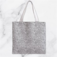 Light Grey Snake Zipper Grocery Tote Bag from ArtsNow.com Front