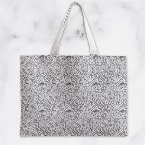 Light Grey Snake Zipper Mini Tote Bag from ArtsNow.com Front