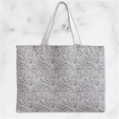 Light Grey Snake Zipper Mini Tote Bag from ArtsNow.com Back